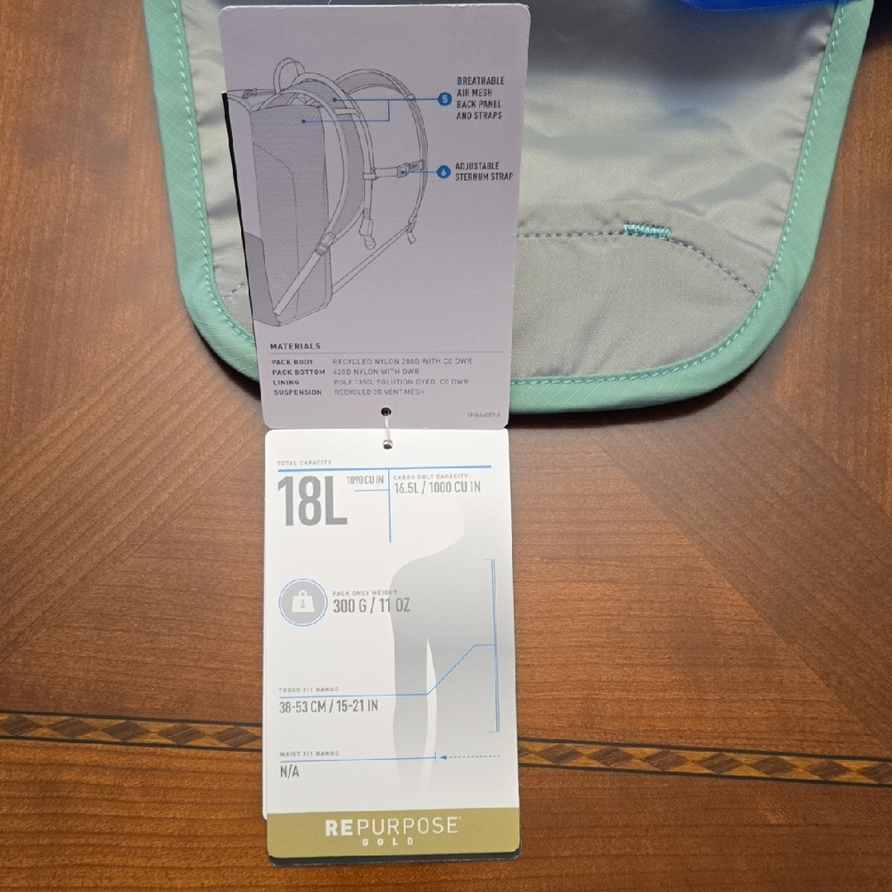 New CamelBak Seafoam Green and Gray Backpack - Picture 5 of 6